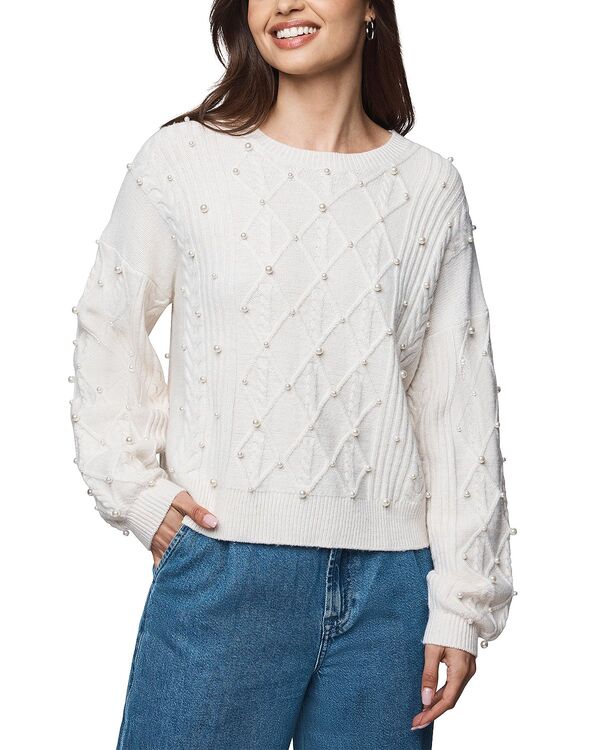 スプレンディット レディース アウター ニット・セーター クルーネック Splendidemi Pearl Crewneck Sweater Pale Oak Heather ヘザー