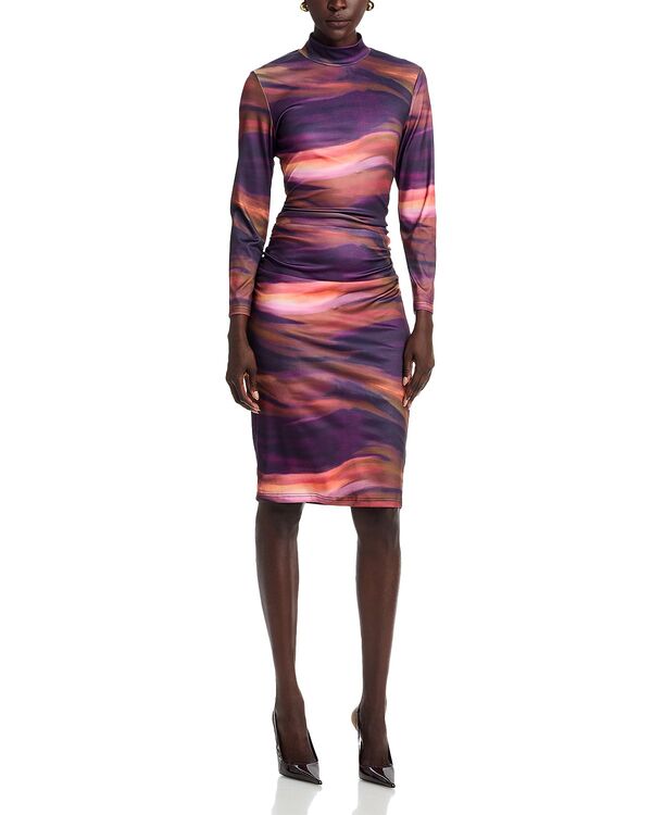 エリアスターズ レディース トップス 衣装 モックネック プルオーバー Area Stars Mock Neck Jersey Dress Abstract Stripe 縞模様