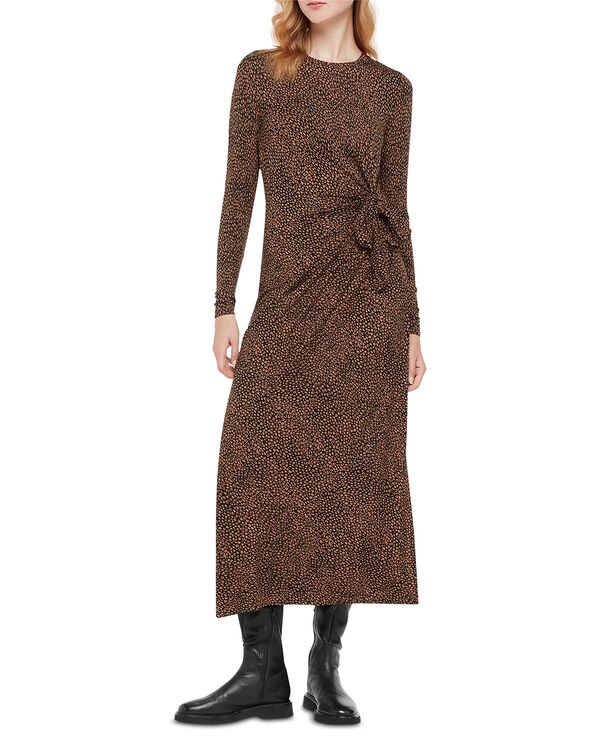 ホイッスルズ レディース トップス 衣装 刷り上げる マキシ Whistles Coffee Bean Printed Tie Maxi Dress Black/Multi 黒いこと