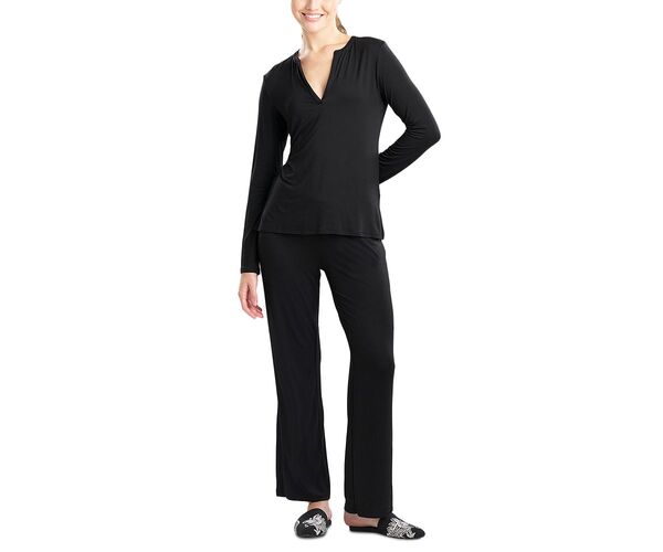 ナトリ レディース アンダーウェア ナイトウェア Natori Feathers Essentials Pajama Set Black ブラック|ReVida 店