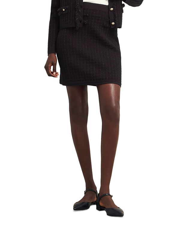 ホッブスロンドン レディース ボトムスカート ニット HOBBS LONDON Sairey Knitted Skirt Black ブラック|ReVida 店