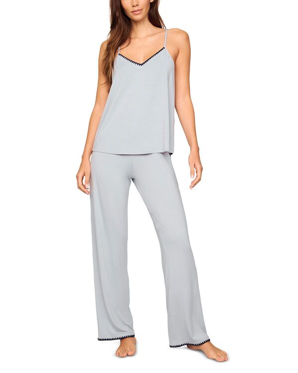 エバージェイ レディース アウター パーカー・スウェット Eberjey Frida Camisole and Pajama Pant Set Gray Dawn/Navy グレー