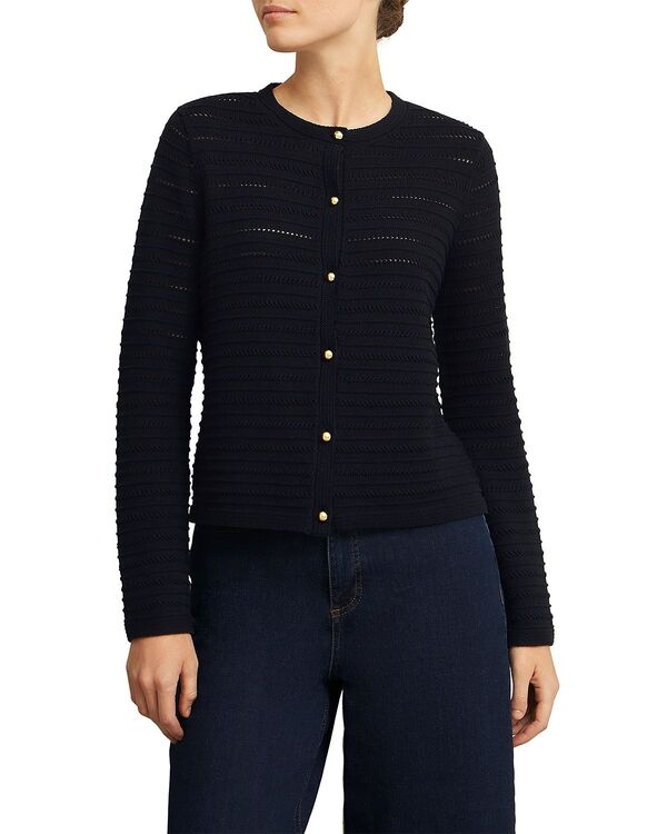 ホッブスロンドン レディース アウター カーディガン HOBBS LONDON Amber Open Stitch Cardigan Hobbs Navy ネイビー