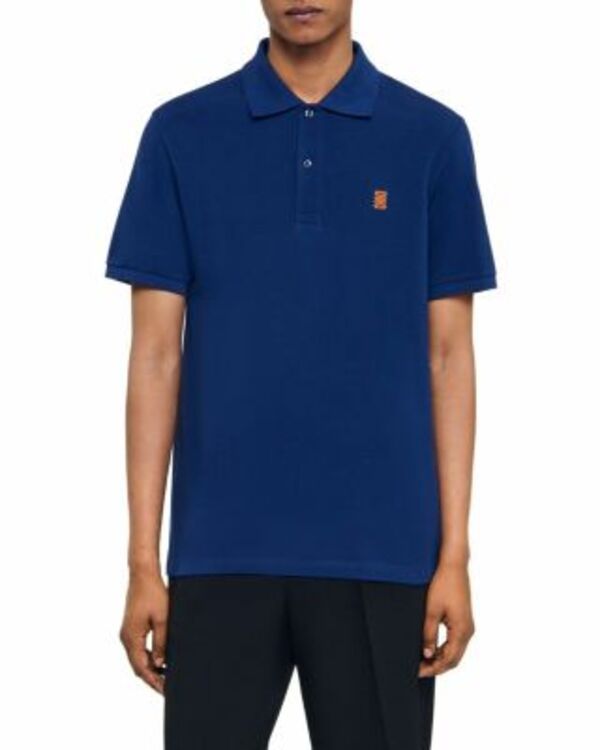 サンドロ メンズ トップス ポロシャツ ロゴ Sandro Short Sleeve Logo Polo Shirt Navy Blue ネイビー 25,060円