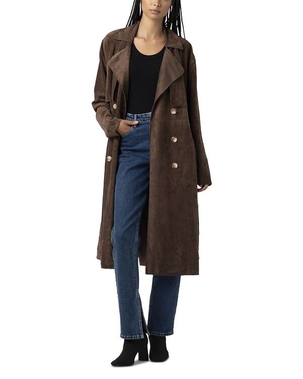 ブランクニューヨーク レディース アウター コート スエード BLANKNYC Faux Suede Trench Coat Down to Earth