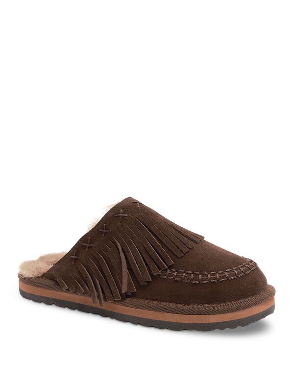 フリーピープル レディース シューズ パンプス フリンジ Free People Women's Fallon Fringe Mule Flats Chocolate チョコレート｜ReVida 店