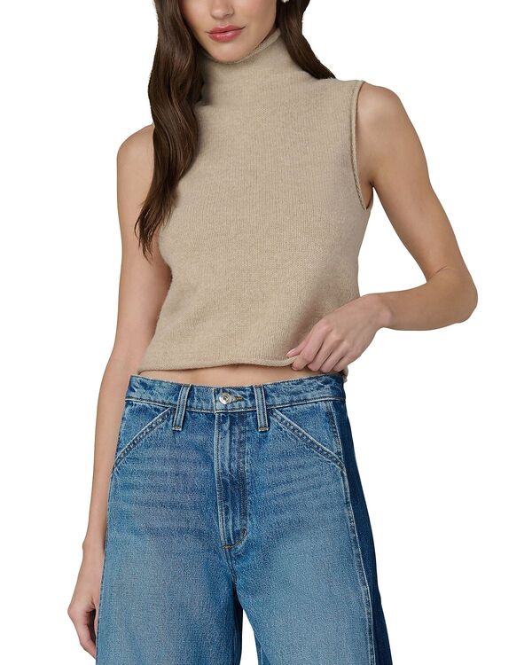 ジョーズジーンズ レディース アウター ニット・セーター ノースリーブ Joe's Jeans The Stevie Sleeveless Roll Neck Sweater Camel キャメル｜ReVida 店