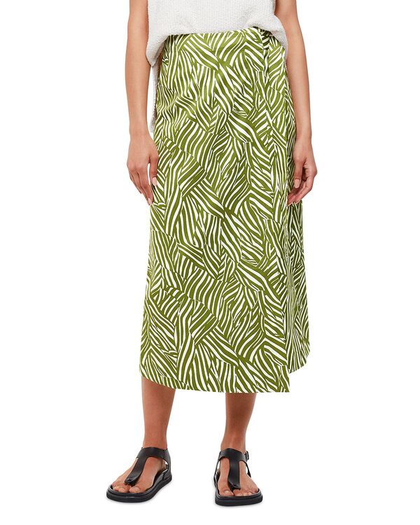 ホイッスルズ レディース ボトムスカート ミディ Whistles Linear Leaf Wrap Midi Skirt Green/Multi グリーン