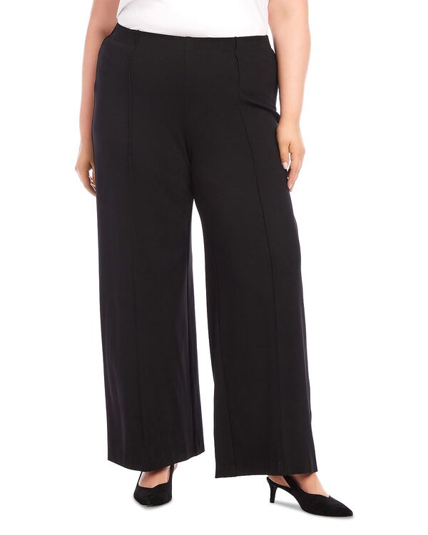 カレンケーン レディース ボトムス カジュアルパンツ ワイドレッグ プラスサイズ Karen Kane Plusize Luna Wide Leg Pants Black ブラック