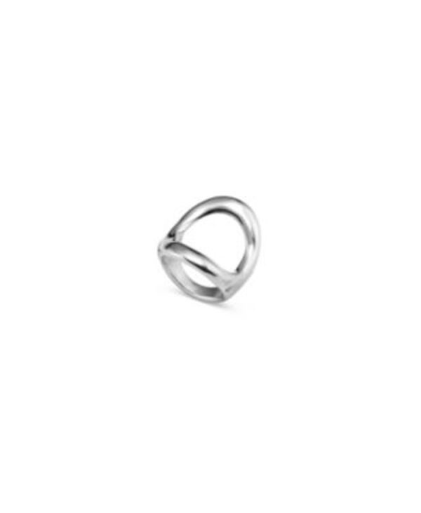 ウノデ 50 レディース アクセサリー リング UNOde50 Sterling Silver-Plated Ring with Large Central Oval Silver シルバー