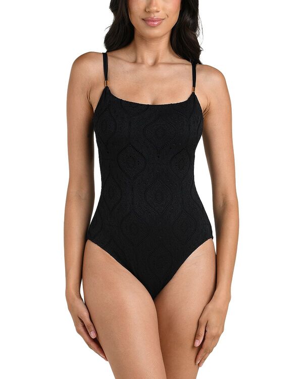ラブランカ レディース 水着 上下セット La Blanca Mantra Eyelet One Piece Swimsuit Black ブラック｜ReVida 店