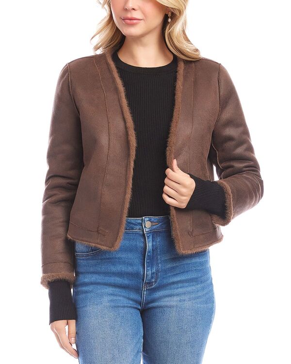 カレンケーン レディース アウター ジャケット・ブルゾン Karen Kane Reversible Faux Fur Jacket Brown ブラウン