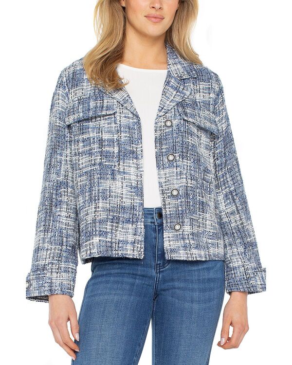 リヴァプール ロサンゼルス レディース アウター ジャケット・ブルゾン ツイード Liverpoolos Angeles Tweed Jacket Blue Multi ブルー