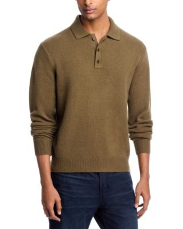 メイドウェル メンズ アウター 編み物・スウェーター スポーツシャツ 絨毛 Madewell Sweater Polo インチ Heritage Merino Wool Bay Leaf メンズファッション-ニット・セーター-トップス