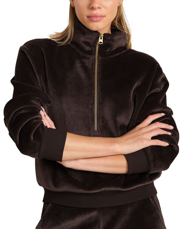 ローヌ レディース アウター パーカー・スウェット ハーフジップラスサイズ シャツ Rhone Plushalf Zip Sweatshirt Dark Espresso