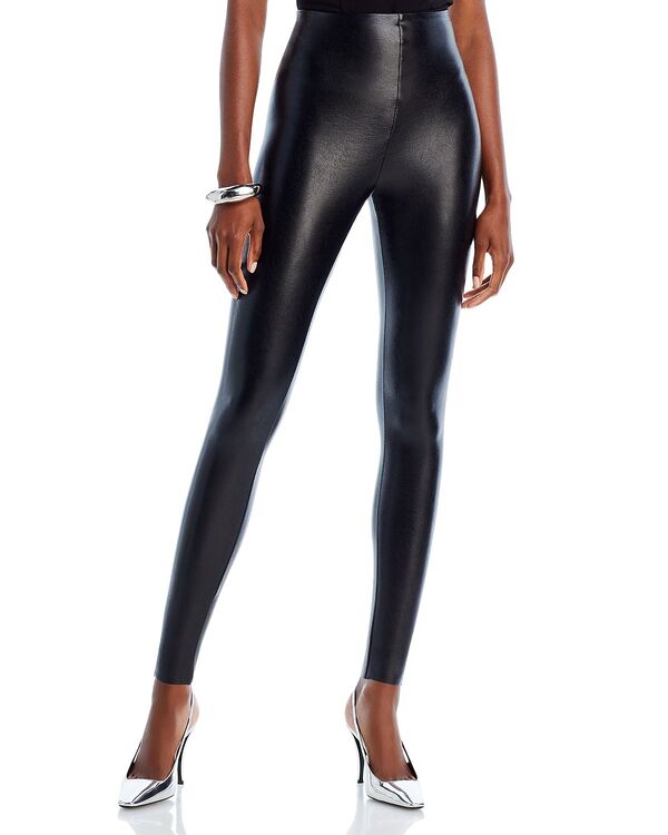 コマンドー レディース ボトムス レギンス レザー フェイクレザー Commando Perfect Control Faux Leather Leggings Black ブラック