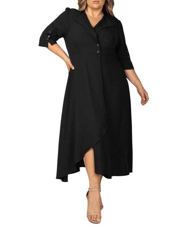 スタンダーズ アンド 訓連 レディース トップス 衣装 マキシ standards \u0026 practiceslit-Sleeve Maxi Dress Black 黒いこと