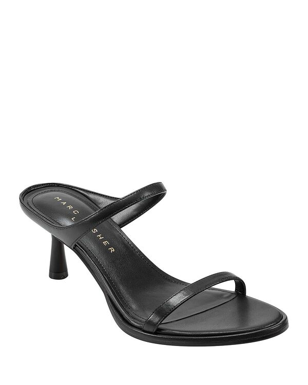 マーク・フィッシャー レディース シューズ サンダル レザー ヒール Marc Fisher LTD. Women's Alonde Leather Higheel Slide Sandals Black ブラック