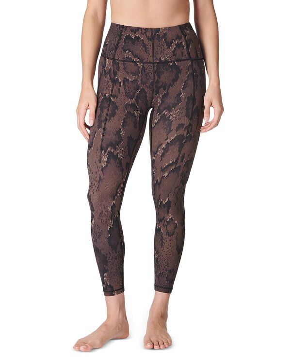 スウェッティベティ レディース ボトムス レギンス Sweaty Betty Super Soft 7/8 Yoga Leggings Brown Python Print ブラウン