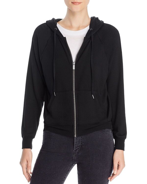スプレンディット レディース アウター パーカー・スウェット Splendid Supersoft Zip Up Hoodie Black ブラック