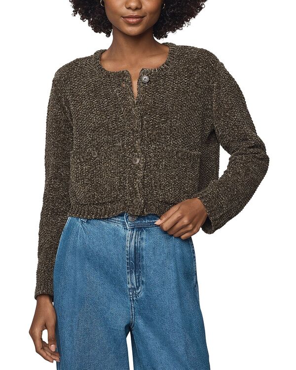スプレンディット レディース アウター ジレー Splendid Andrea Crop Cardigan Green Spruce 緑であること