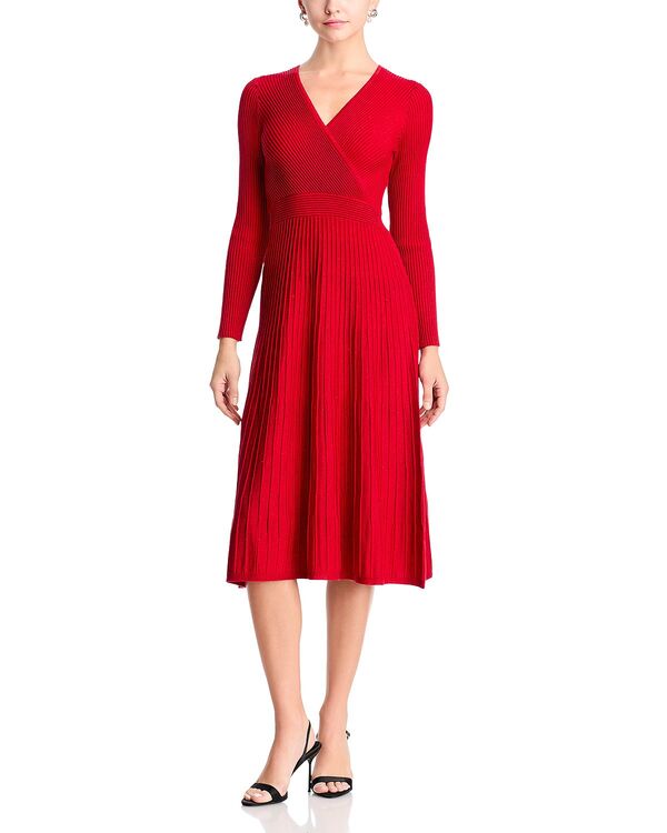 ティー・タハリ レディース トップス ワンピース リブ Taharibbed Faux Wrap Dress Love Star