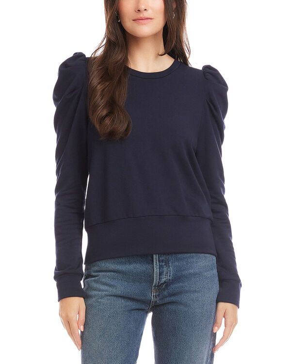フィフティーントゥエンティ レディース トップス シャツ FIFTEEN TWENTY Leila Puff Sleeve Top Navy ネイビー