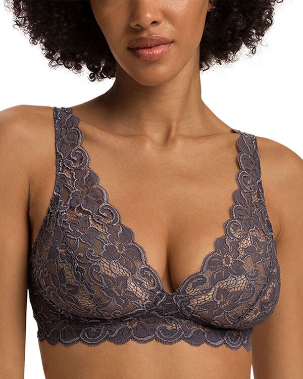 ハンロ レディース アンダーウェア ブラジャー レース Hanro Luxury Moments Allace Soft Cup Bra Black Pearl パール 21,075円
