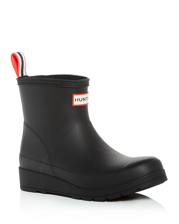 ハンター レディース シューズ ブーツ・レインブーツ Hunter Women's Original Short Play Wedge Rain Boots Black Matte ブラック