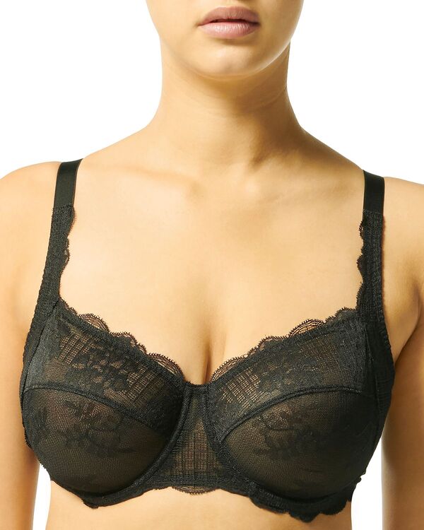シモーヌペレール レディース アンダーウェア ブラジャー レース Simone Perele Reve Lace Underwire Full Cup Bra Black ブラック
