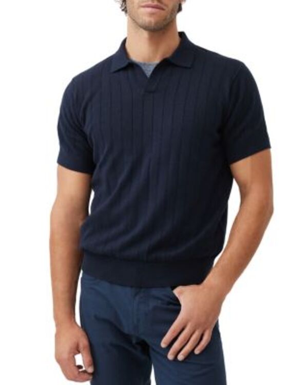 ロッドアンドグン メンズ アウター ニット・セーター ポロシャツ Rodd & Gunn Freys Crescent Knit Short Sleeve Polo Sweater Midnight