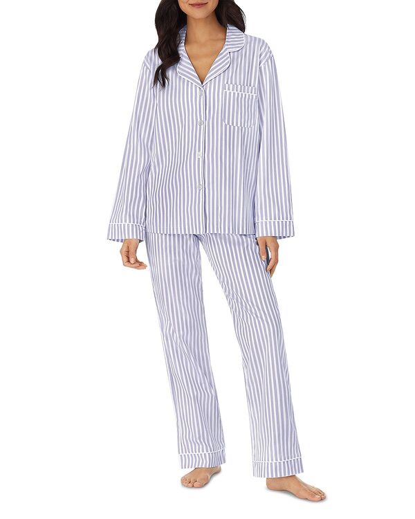 ベッドヘッドパジャマ レディース アンダーお召しもの ナイト爵お召しもの BedHead Pajamastriped Pajama Set Blue 3D 青色