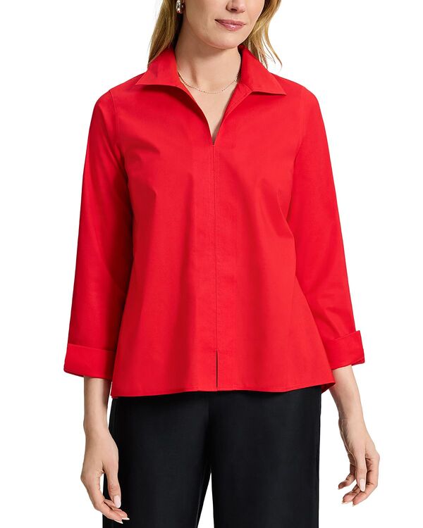 フォックスクラフト レディース トップス シャツ Foxcroft Agnestretch Shirt Simply Red レッド