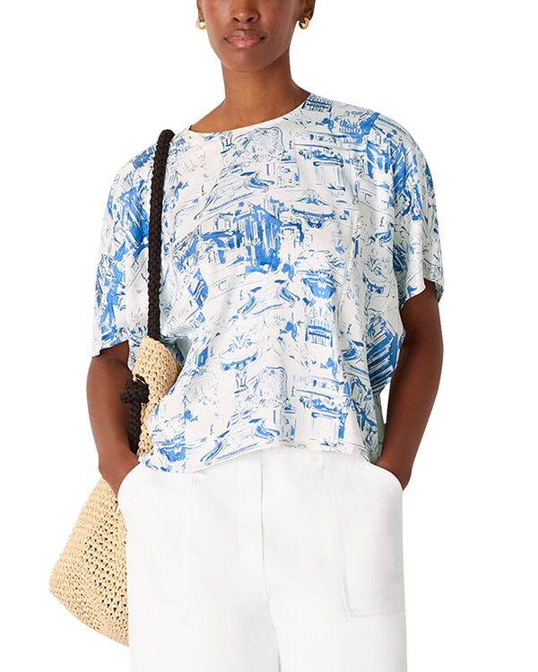 ホイッスルズ レディース トップス シャツ プリント ブラウス Whistles Rome Print Blouse Blue/Multi ブルー