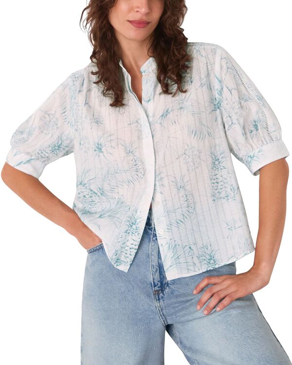 ホイッスルズ レディース トップス シャツ Whistles Pineapple Textured Shirt Ivory/Multi アイボリー