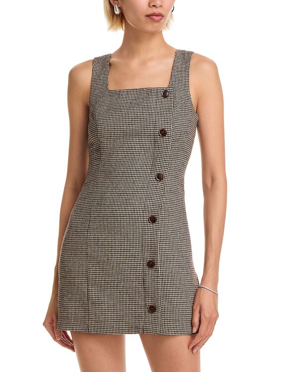 フレンチコネクション レディース トップス ワンピース ミニ FRENCH CONNECTION Houndstooth Mini Dress Brown Multi ブラウン
