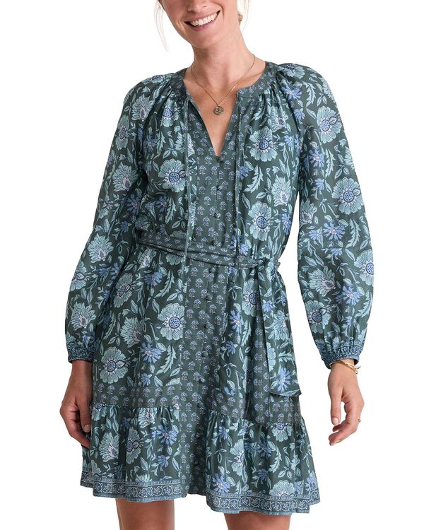 ヴァインヤードヴァインズ レディース トップス ワンピース Vineyard Vines Long Sleeve Beltedress Edie Floral Balsam