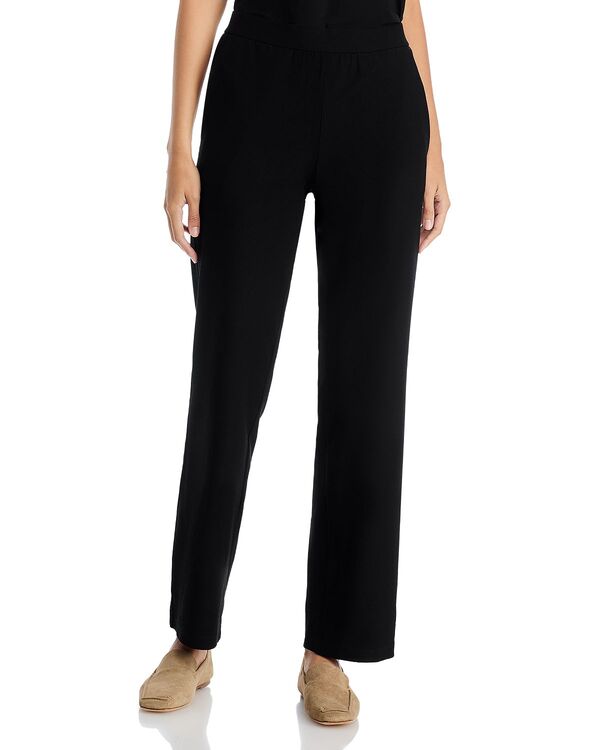 エイリーンフィッシャー レディース ボトムス カジュアルパンツ ストレート Eileen Fisher Straight Leg Pants Black ブラック