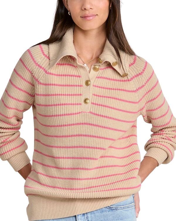 ヴァインヤードヴァインズ レディース アウター ニット・セーター Vineyard Vines Button Sweater Oatmeal オートミール