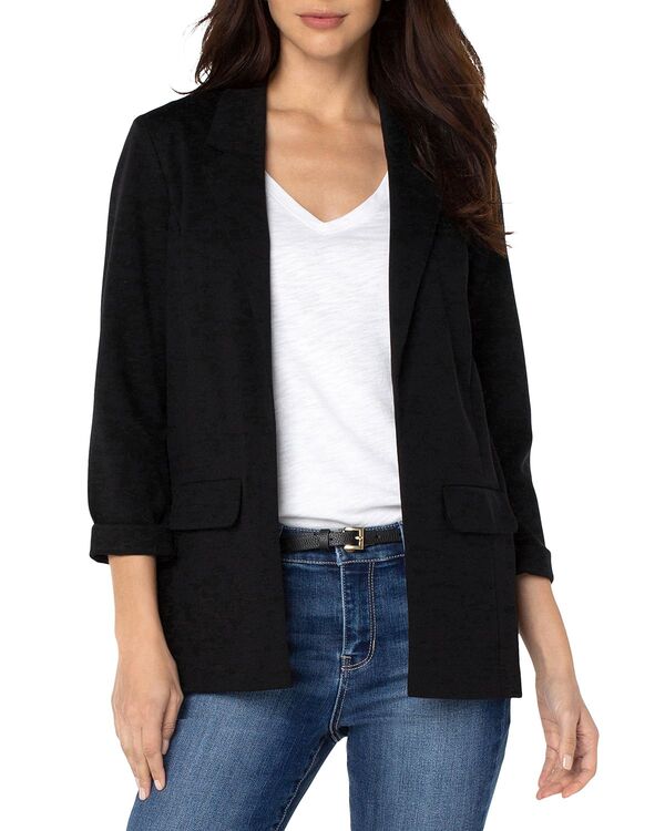 リヴァプール 天使の都市 レディース アウター 上衣・上衣 スポーツジャケット Liverpoolos Angeles Boyfriend Blazer Black 黒いこと