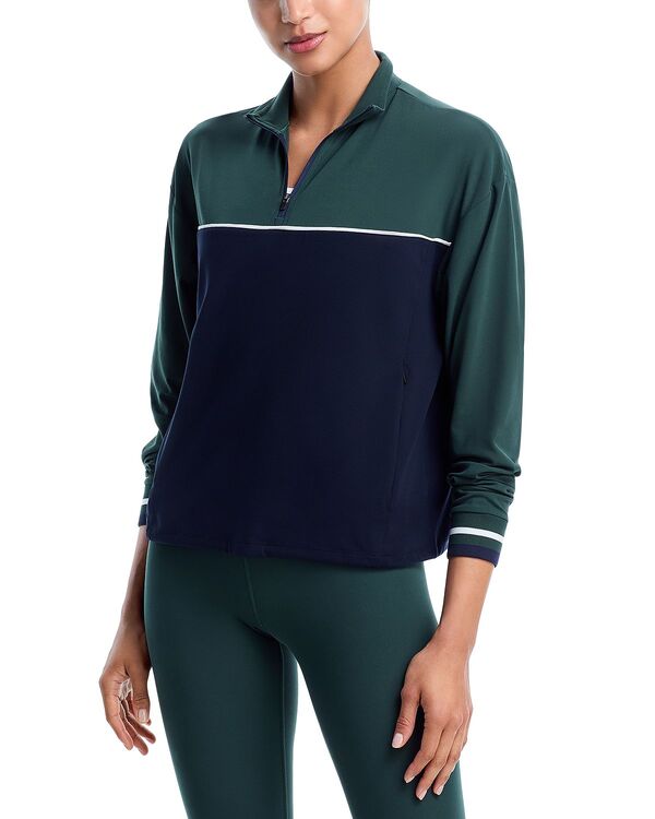 スピリッツフィフティファイブ レディース アウター ジャケット・ブルゾン ハーフジップ Splits59 Millie Airweight Half Zip Military/Indigo インディゴ