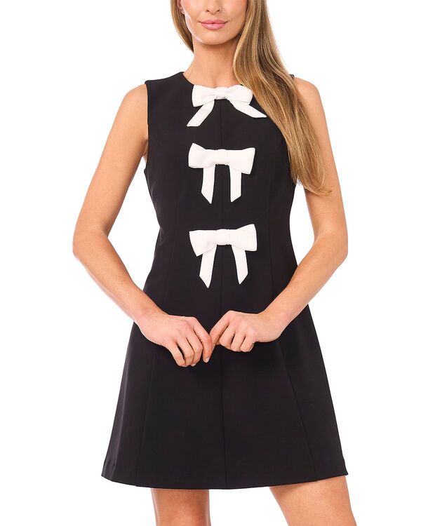 セセ レディース トップス ワンピース ミニ CeCe Bow Mini Dress Rich Black ブラック