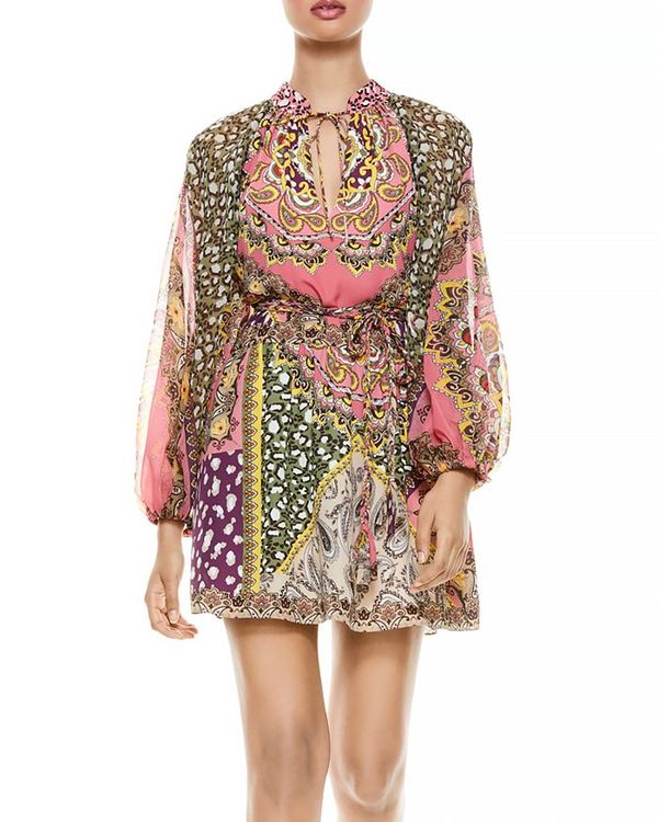 格安即決 楽天市場 アリスアンドオリビア レディース ワンピース トップス Alice Olivia Lilian Printed Belted Dress Desire Multi Revida 楽天市場店 肌触りがいい Csckerala Com