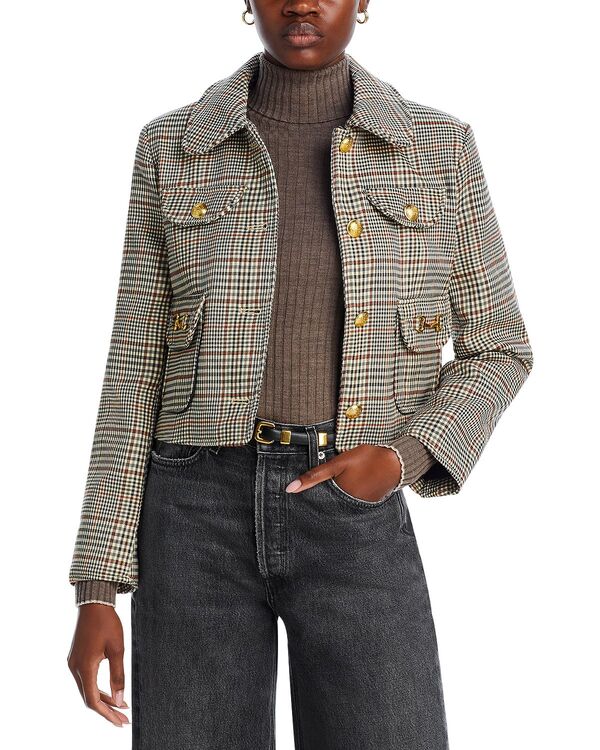 アヴェックレフィーユ レディース アウター 上衣・上衣 Avec Les Filles Plaid Four Pocket Jacket English Tartan 照合のしるし