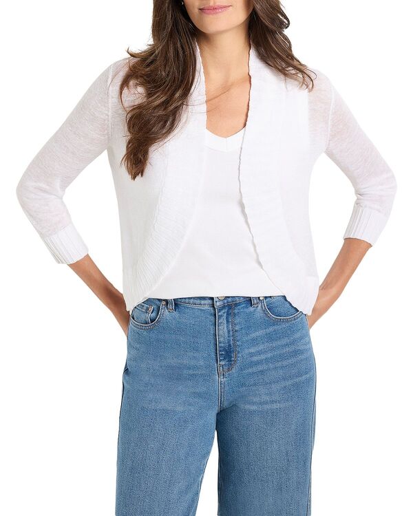ニックプラスゾーイ レディース アウター ジレー NIC+ZOE Bolero Cardigan Paper White 白いこと