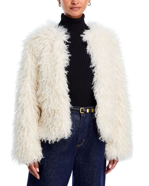 フォース&レックレス レディース アウター ジャケット・ブルゾン 4th & Reckless Nella Faux Fur Jacket Cream クリーム