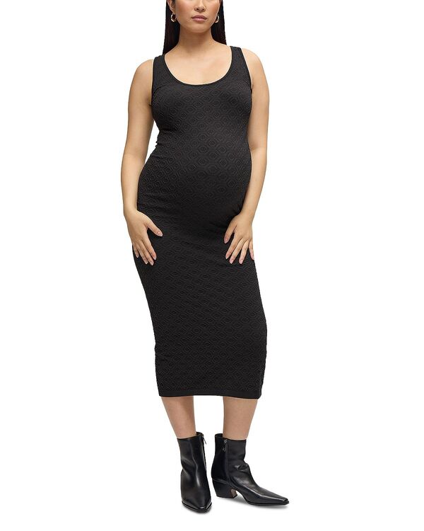 イングリッド\u0026イザベル レディース トップス 衣装 midi マタニティ Ingrid \u0026 Isabel Seamless Midi Maternity Dress Black 黒いこと レディースファッション-ワンピース