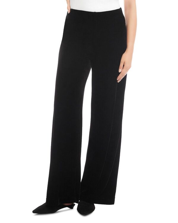 カレンケーン レディース ボトムス カジュアルパンツ ワイドレッグ ベルベット Karen Kane Velvet Wide Leg Pants Black ブラック