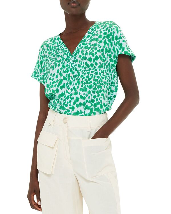 ホイッスルズ レディース トップス シャツ プリント ブラウス Whistlesmooth Leopard Print Blouse Green/Mutli グリーン