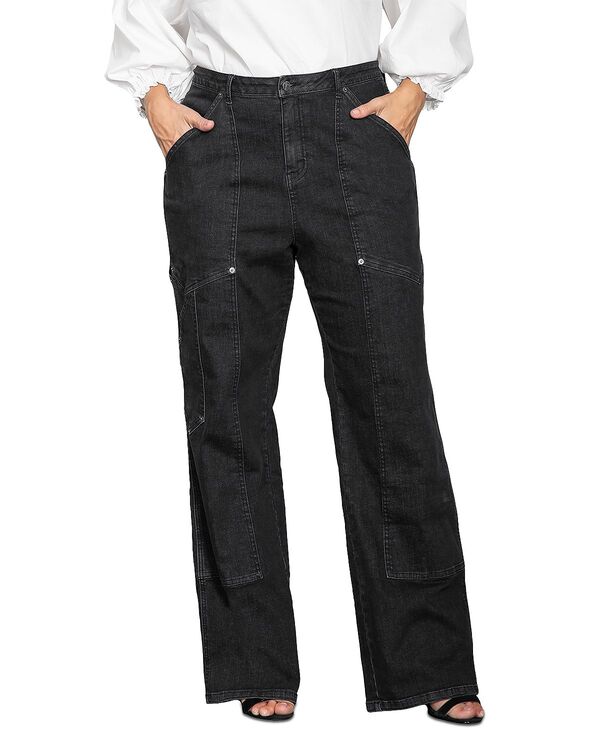 スタンダーズ アンド 訓連 レディース ボトムス ジーンズズボン下 つけ加える大きさ デニム standards \u0026 practices Plusuper High Workwear Jeans インチ Rinse Black 黒いこと